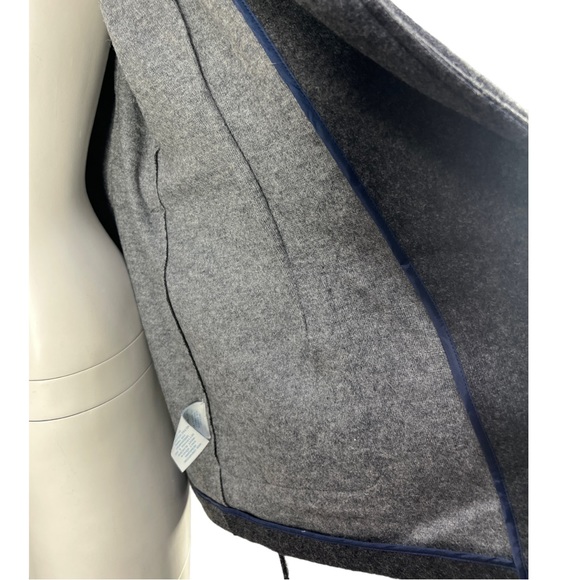 Boden Light Gray Wool Blend Double Faced Wrap Jacket US Sz 6 - Picture 8 of 9